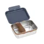 Preview: Lässig Brotdose - Lunchbox Edelstahl Little Gang-Smiley blau