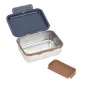 Preview: Lässig Brotdose - Lunchbox Edelstahl Little Gang-Smiley blau