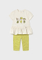 Preview: Mayoral - Set Leggings und T-Shirt Volant grün/creme
