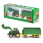 Preview: Siku 1843 John Deere mit Frontlader und Anhänger 1:87
