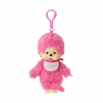 Monchhichi Plüschfigur Schlüsselanhänger pink 15cm