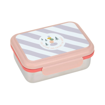 Lässig Brotdose - Lunchbox Edelstahl Sunny Explorer rose/pink