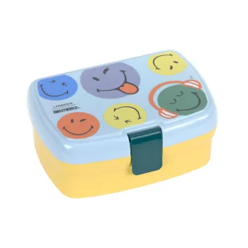 Lässig Brotdose - Lunchbox Smileyworld blau