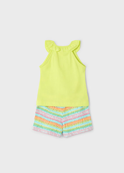 Mayoral - Set: Shirt und Short hellgrün/gestreift