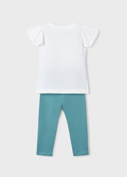 Mayoral - Set T-Shirt Blumenmädchen und Leggings