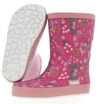 KOEL - Gummistiefel Flowers Fuchsia Barefoot