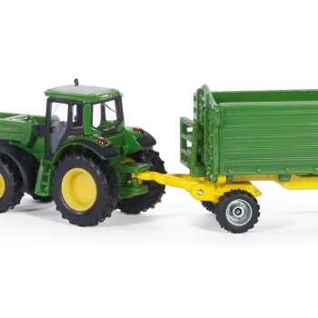 Preview: Siku 1843 John Deere mit Frontlader und Anhänger 1:87