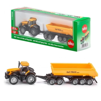 Siku 1858 JCB Traktor mit Dolly und Kippmulde 1:87