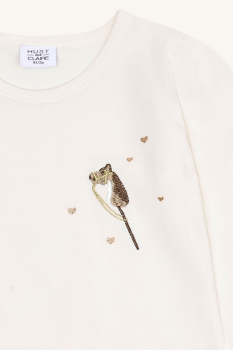 Preview: Hust&Claire -HC Alma - Langarmshirt weiß/Pferd