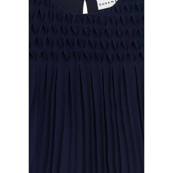 Preview: Danamade - Dress Kleid dunkelblau/Plissee