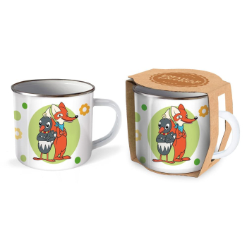 Trötsch -  Unser Sandmännchen - Emaille Becher Fuchs und Elster