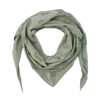 Maximo MINI GIRL-Dreiecktuch Frotteeblumen grün