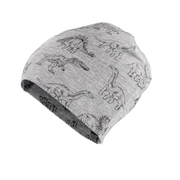 Maximo KIDS-Beanie/Mütze grau Dinosaurier