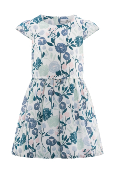 Happy Girls - Kleid Blumen blau/ecru