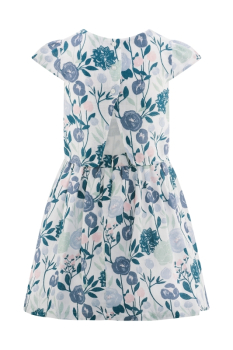Preview: Happy Girls - Kleid Blumen blau/ecru