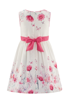 Preview: Happy Girls - Kleid ecru/Schleife