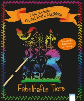 Mein schönster Krickel-Kratz-Malblock "Fabelhafte Tiere"