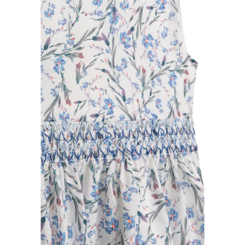 Preview: Danamade - Dress Kleid Blümchen weiß/blau
