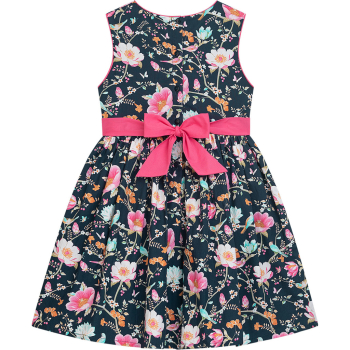 Preview: Danamade - DJasmin Kleid/ Blumenprint Navy