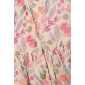 Preview: Danamade - DBELLA Kleid/ Blumenprint Ivory