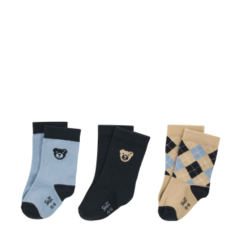 Preview: Steiff - Socken GOTS beige/blau