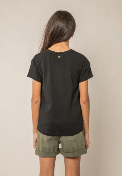Preview: DEELUXE - T-Shirt CHERRYHEARTH schwarz