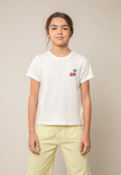 DEELUXE - T-Shirt CHERRYHEARTH weiß