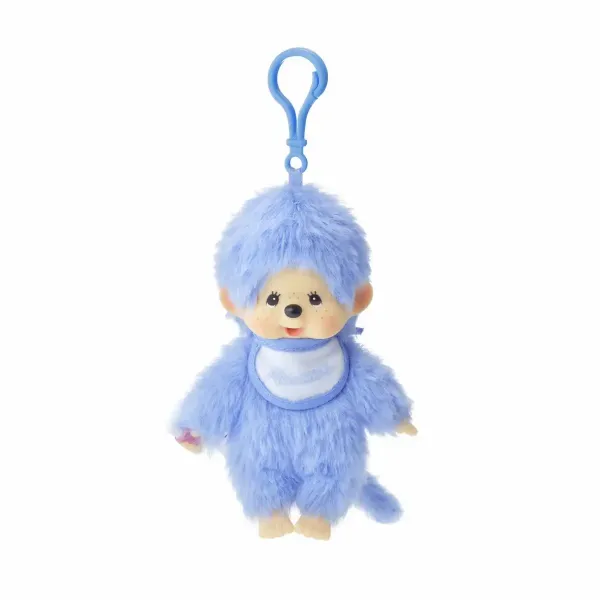 Monchhichi Plüschfigur Schlüsselanhänger blau 15cm