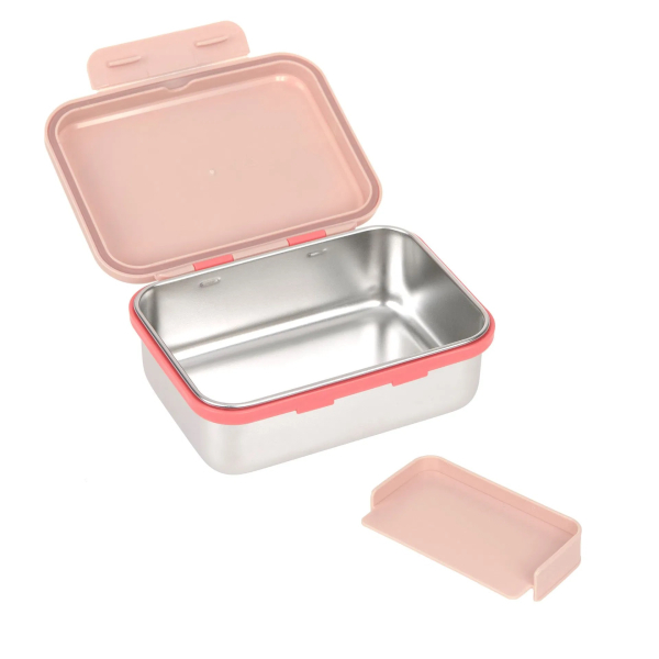 Lässig Brotdose - Lunchbox Edelstahl Sunny Explorer rose/pink