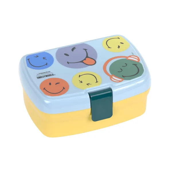 Lässig Brotdose - Lunchbox Smileyworld blau
