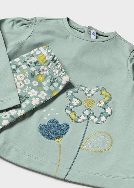 Mayoral - 3-tlg. Set: Langarmshirt/Leggings/Haarband