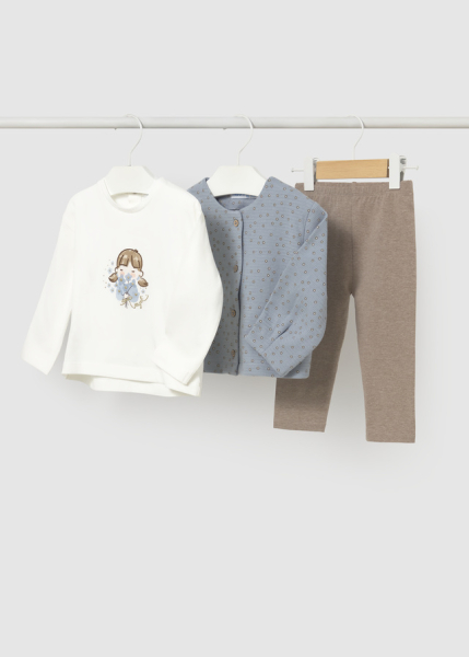 Mayoral - 3-teilig Set hellblau/braun