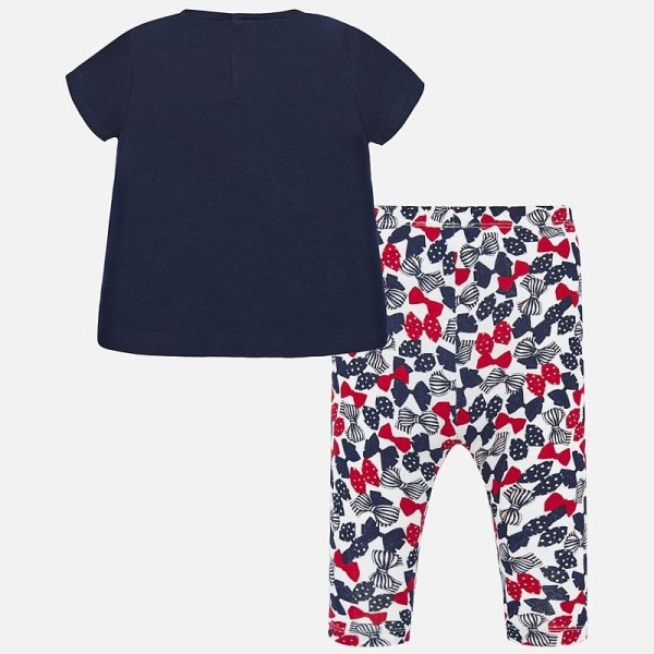 Mayoral - Set T-Shirt Bärchen & Legging gemustert