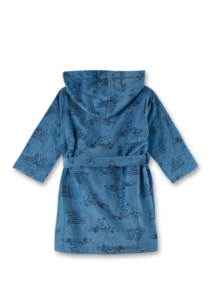 Sanetta - Bademantel Nashorn blau