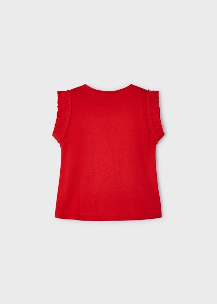 Mayoral - T-Shirt Lochmuster rot