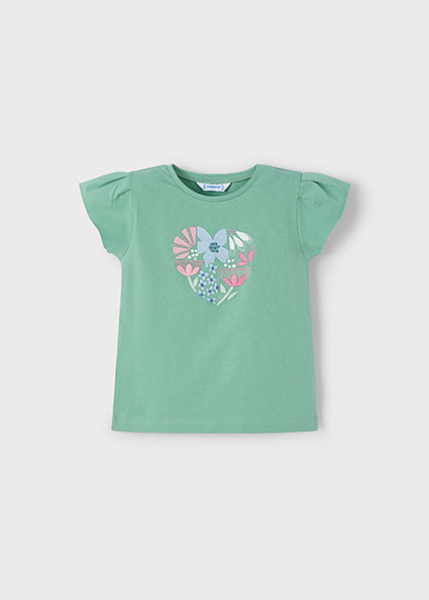 Mayoral - T-Shirt Stickerei/ Minze