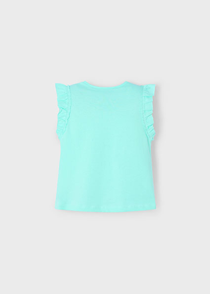 Mayoral - T-Shirt Lochmuster türkis
