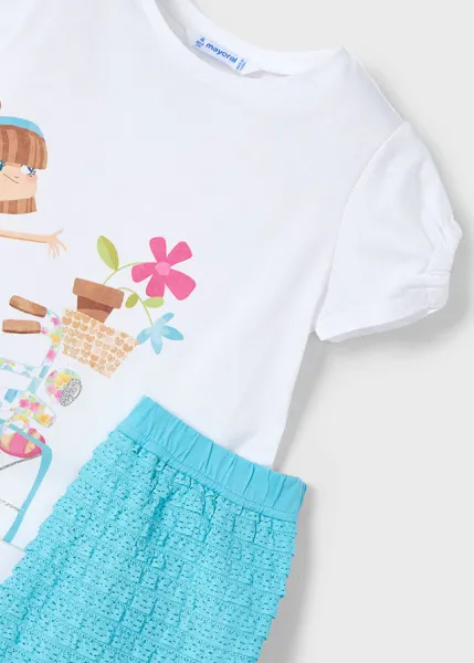 Mayoral - Set T-Shirt Fahrrad und kurze Hose