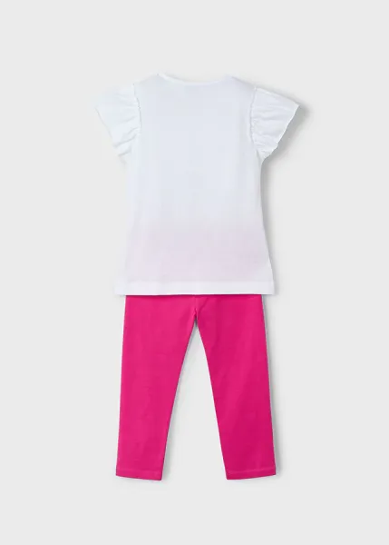 Mayoral - Set T-Shirt Blume und Leggings