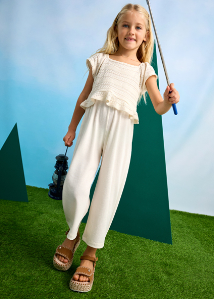 Mayoral - Jumpsuit Häkeldetails/creme