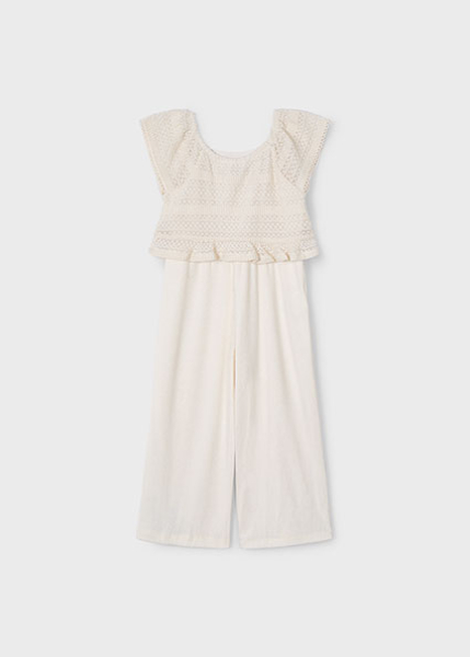 Mayoral - Jumpsuit Häkeldetails/creme