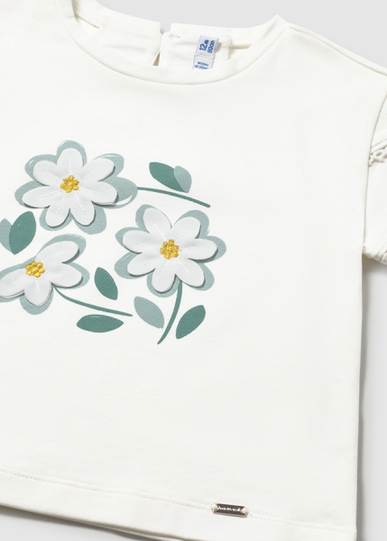 Mayoral - T-Shirt weiß/Blume