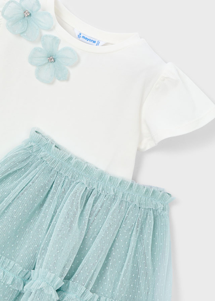 Mayoral -  2-tlg. Set Tüllrock mit T-Shirt