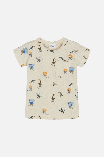 Hust&Claire - T-Shirt- fußballspielende Tiere