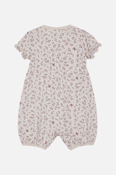 Hust&Claire - Mulu - Spieler/Sommerstrampler lila/beige Bambus/Viskose - Hust&Claire - Mulu - Spieler/Sommerstrampler lila/beige Bambus/Viskose -
