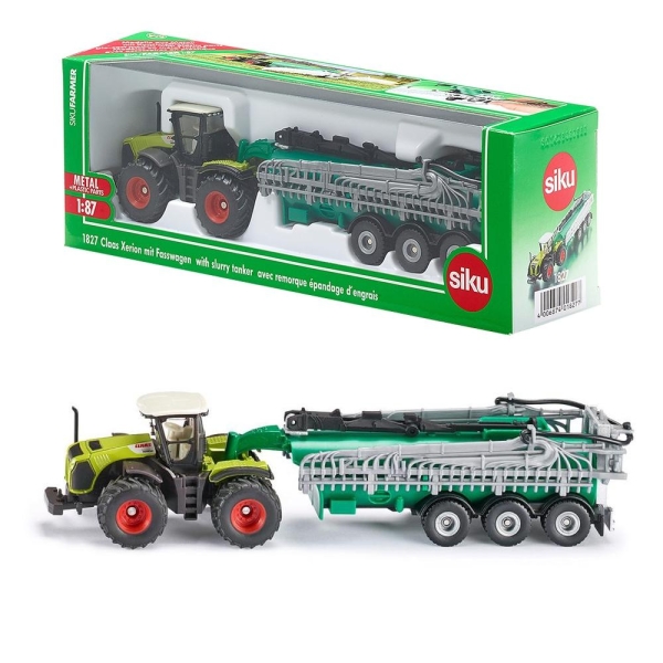 Siku 1827 Claas Xerion mit Fasswagen 1:87