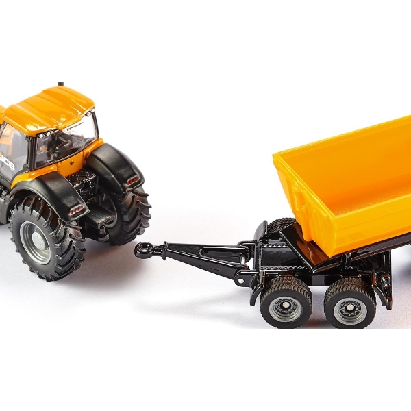 Siku 1858 JCB Traktor mit Dolly und Kippmulde 1:87
