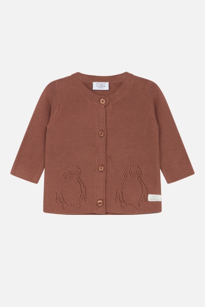 Hust&Claire - Cello Strickjacke Pinguin rostbraun