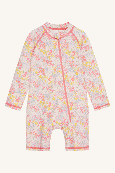 Hust&Claire - Malaz - Blümchen soft pink - UV-Schutz-Overall Hust&Claire - Malaz - Blümchen soft pink - UV-Schutz-Overall