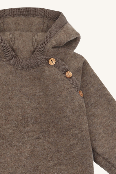 Hust&Claire - HC Mevi - Wollfleeceoverall beigebraun